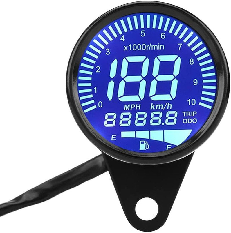ALLEXTREME 12 V Universal LED Digital Speedometer Speed Gauge Tachometer Digital Speedometer(Royal Enfield, Bullet, Yamaha Universal For Bike)