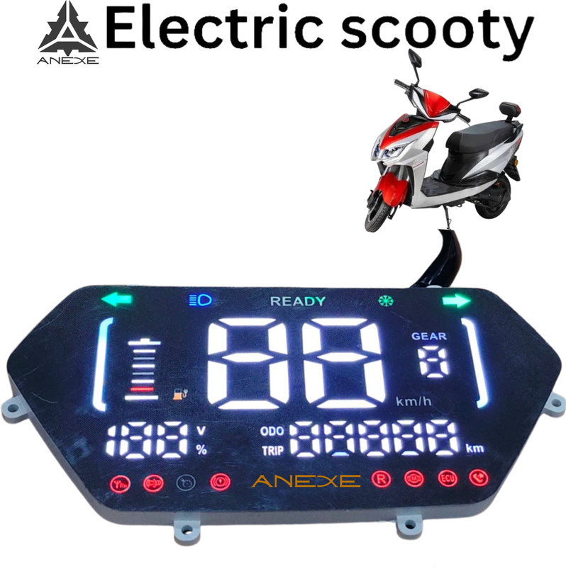 ANEXE Digital Speedometer Display Universal LED Screen, Electronic scooty EV Digital Speedometer(Universal For Bike Universal For Bike)