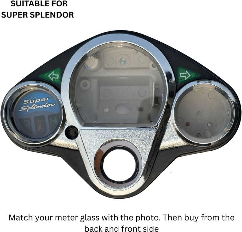 TMC GOLD Super Splendor Empty Meter Case Analog Speedometer(Hero Super Splendor)