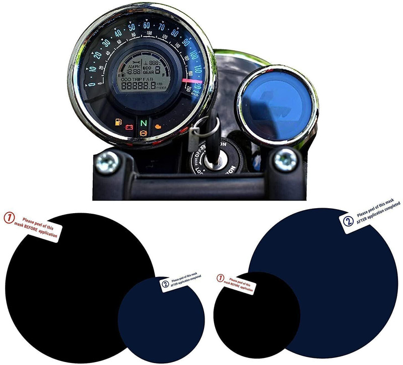 road religion Speedometer Screen Protector/Scratch Guard for Meteor 650 with Tripper Module Digital Speedometer(Royal Enfield Universal For Bike)