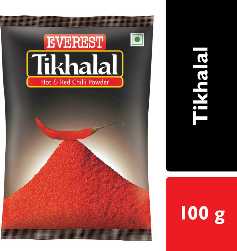 EVEREST Hot and Red Chilli Powder Tikhalal, Pack of 1(100 g)