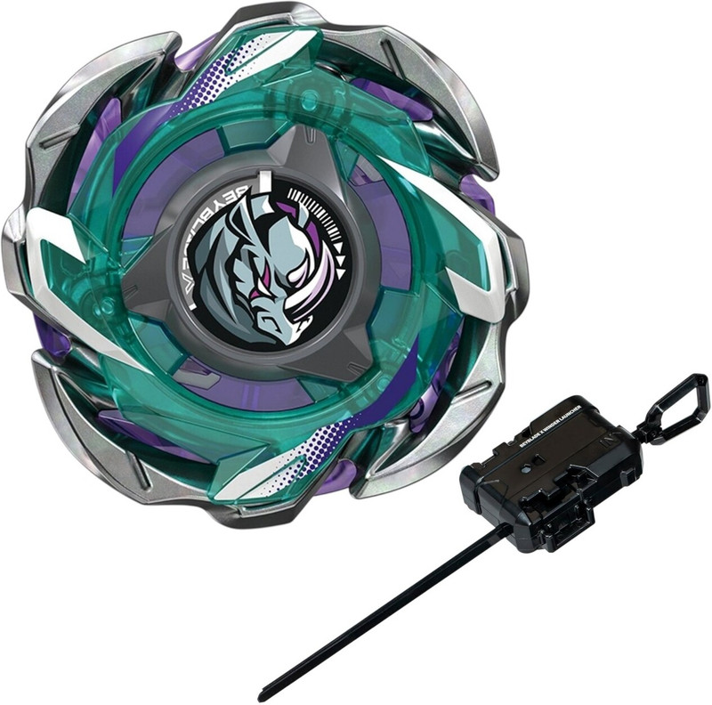 Battlekid Bey-Blade X CX-05-02 Rhino Reaper Xtreme Gear with Launcher(Silver)