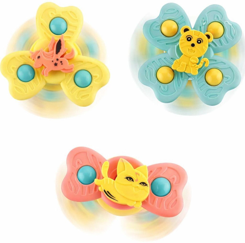 Learn With Fun LittlePlay Baby Bath Spinner Toy with Strong Suction Cups(Multicolor)