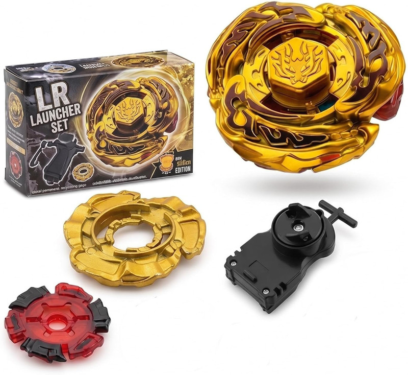 Funstars L-Drago Destroy F:S Metal Fury Spinning Top with Launcher (Gold)(Gold)