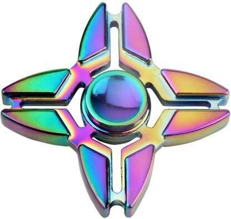 Shivsoft 4 Sided Fidget Spinner Raindow Star(Multicolor)