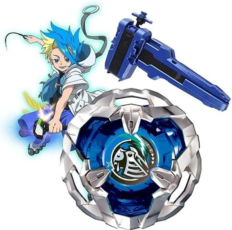 Bestie Toys X BX-06 Booster Night Shield 3-80N Battle Blade X String Launcher Grip Burst(Multicolor)