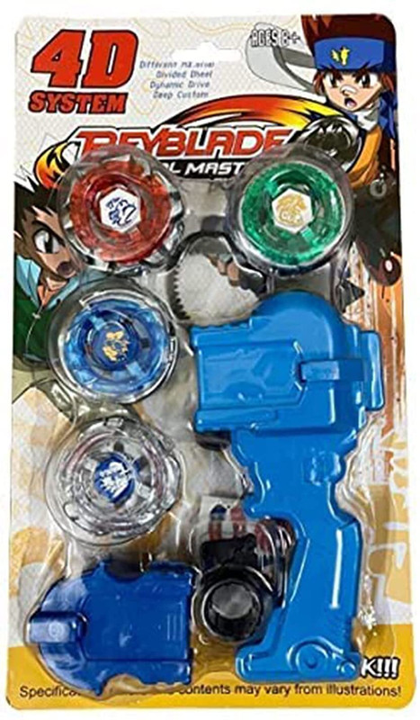 Kidzoy Beyblade 4d System Metal Masters Fury With Handle Launcher(Multicolor)