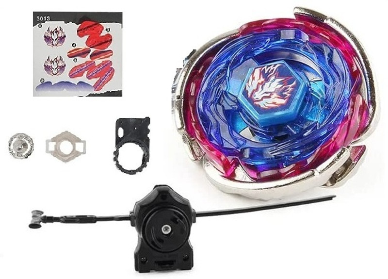 TreandKart Cosmic Pegasus / Big Bang F:D Metal Fury Battling Top with Launcher(Silver, Blue)