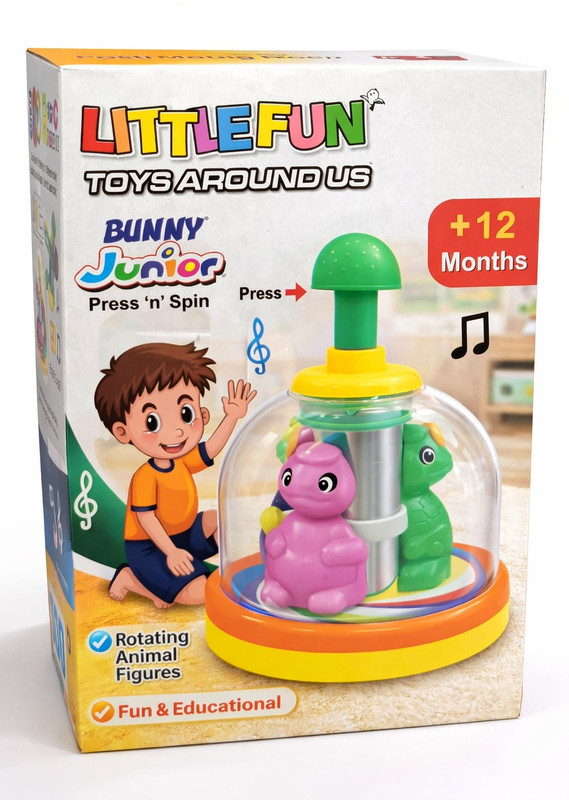 styleluxe Spinner Bunny Junior Press & Spin Musical Toy(Multicolor)