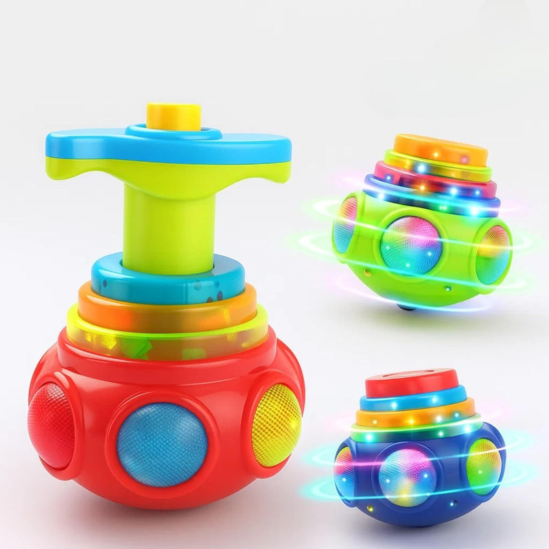 SSE Spinning Top Magic Lattoo Flashing Plastic Magic Spinner with LED Lights & Music(Multicolor)
