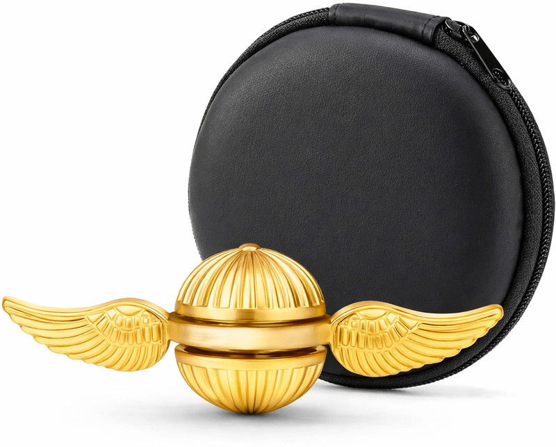 TOYRENTTO Golden Snitch Spinner Toy with Wings & Case Magic Collectible Gift(Gold)