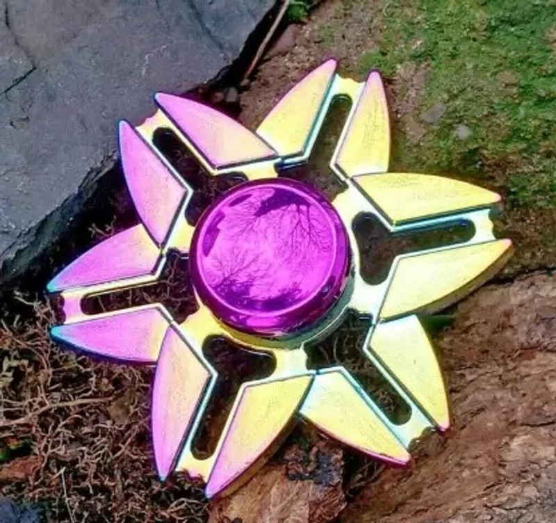 Bestie Toys Rainbow Fidget Spinner Toy All Metal Kids Adults Boys Girls Toys.(Multicolor)