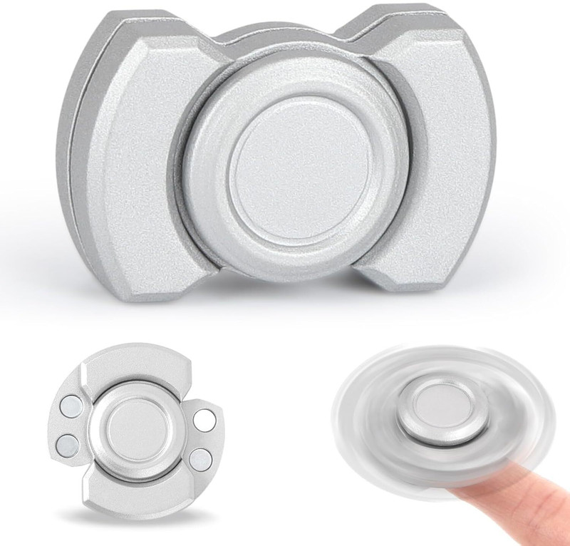 Niralasa Silvery Stress Relief Slider Toy for Adults, Smooth Quiet Fidget Slider Desk Toy(Silver)