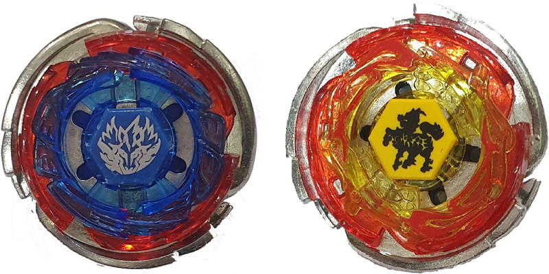 AZAD57 Beyblade 4D System Metal Masters Fusion Pegasus BB-105 & BB-107 Bang Combo(Blue, Yellow)