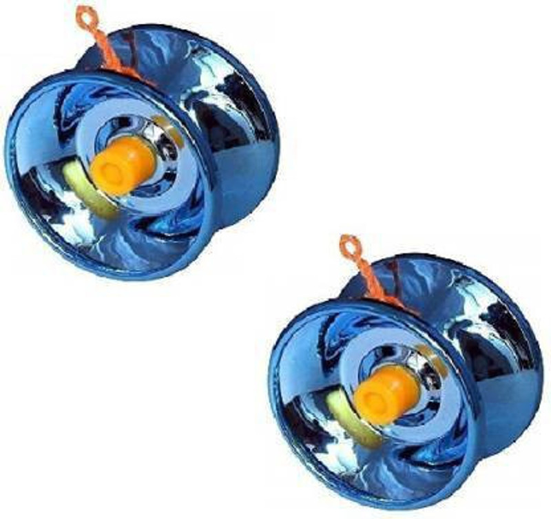 MON N MOL HIGH SPEED METAL ONE PIECE YOYO SPINNER TOY SET OF 2(Blue)