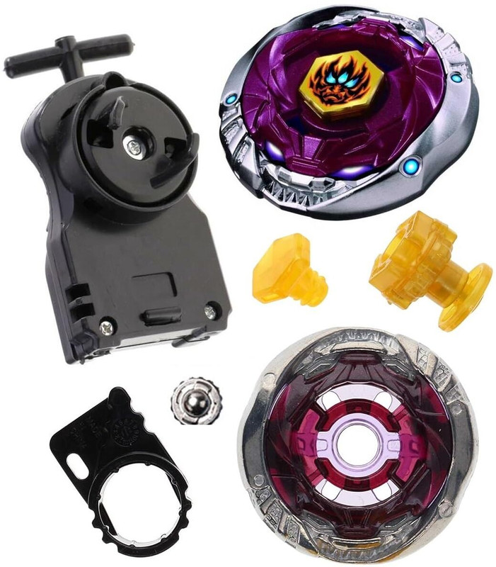 Funstars Phantom Orion B:D Metal Fusion Spinning Battling Top with Launcher(Pink, Yellow)