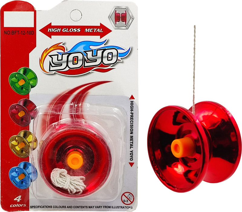 Humaira Metal Fine Gloss High Speed YoYo Professional Grade for Tricks (Pack of 2)(Multicolor)