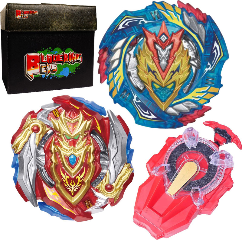 BLADEKING BEYS B127 Cho-Z Valkyrie Zen+B129 Cho-Z Achilles 0 Dimension+Sparking Launcher+Box(Multicolor)