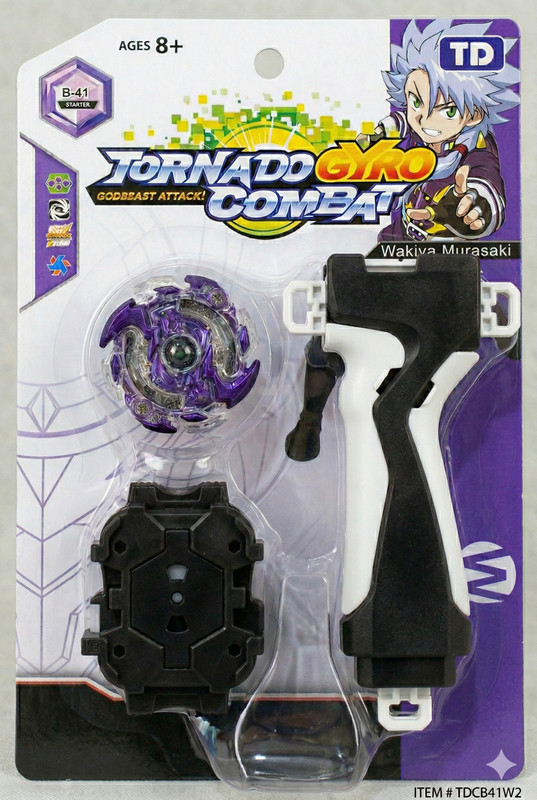 AZAD57 Beyblade Wild Wyvron B-41 Starter with Handle Launcher Spinning Top V2(Purple)
