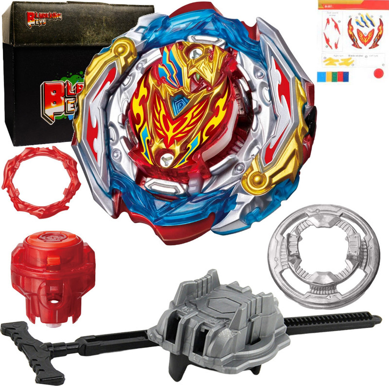 BLADEKING BEYS B201 Zest Achiless ilegall quattroo' + LR pull rule launcher + Toy Storage Box(Multicolor)