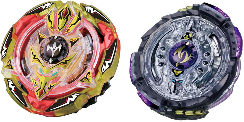 Burst Gyromax Spinnerz Set of 2 Twin Nem And Trident(Multicolor)