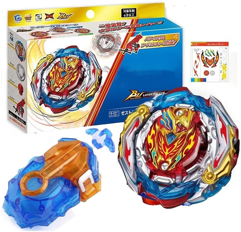 Authfort B-201 Zest Achills Spinning Top 3 in 1 Modes Gyro With DB Launcher(Multicolor)
