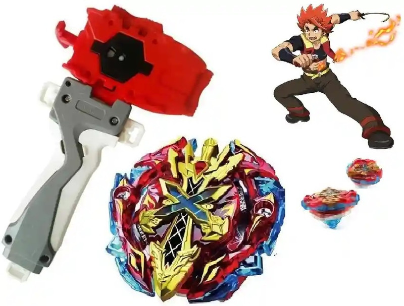 CrazyBuy Latest Design Power Tornado Combat bayblade with Handle & Power Launcher for Kid(Multicolor)