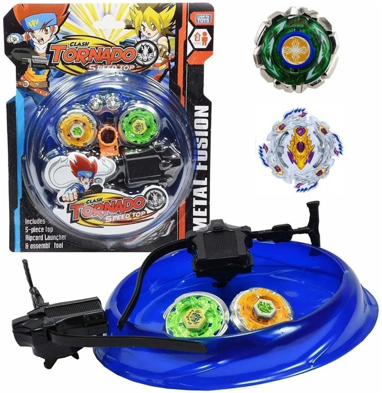 Authfort Metal Masters 4D/8D Power Pack Byblade Set With Stadium-(Multicolor)