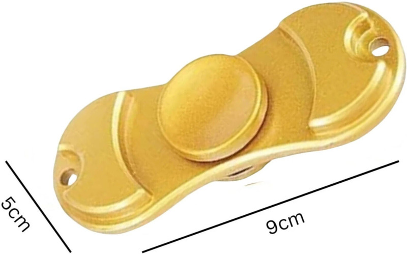 PREMSONS Premium Quality Matte Dual Spinner Amazing Spin Time Ultra Speed Hand Spin Toy(Gold)
