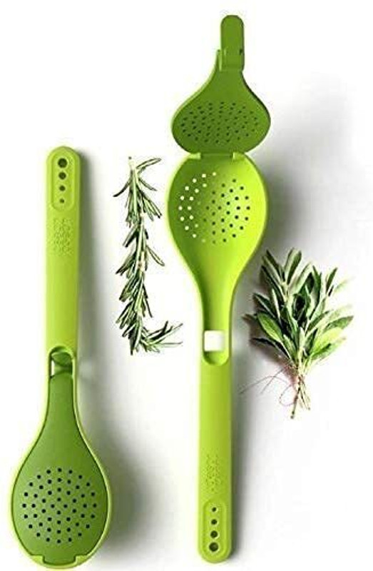 Kinzilla 2 in 1 Plastic Herb Infusing Spoon Flavor-Infusing Spoon with Herb Stripper Plastic Measuring Spoon(Pack of 1)