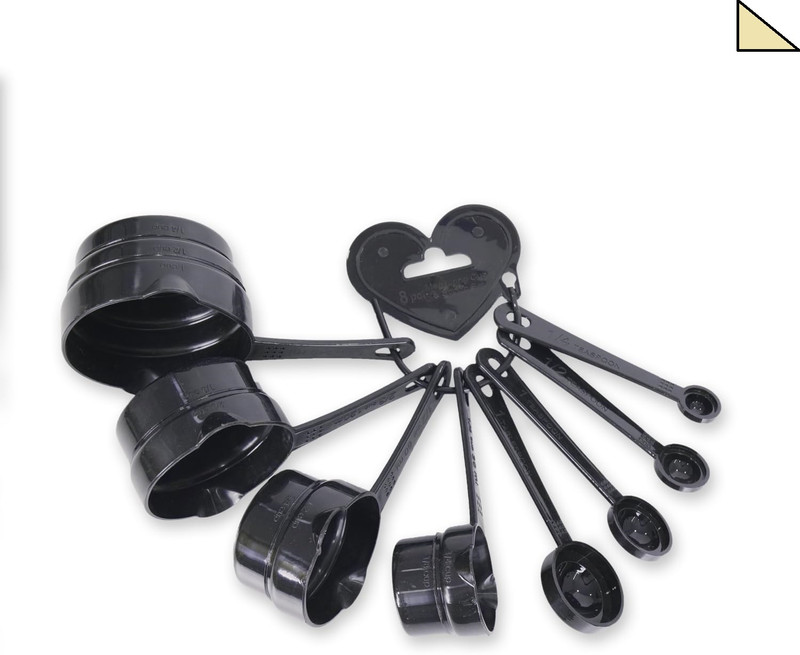 BZILO Kitchen Measuring Spoons Set of 8-Piece / Measuring Tool with Ring Holder R_10 Plastic Measuring Spoon(Pack of 1)
