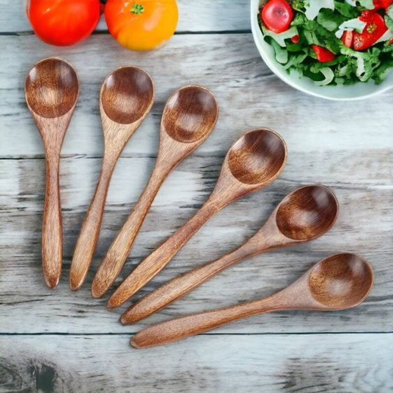 Quicky Wooden Coffee Spoon Set(Pack of 6)