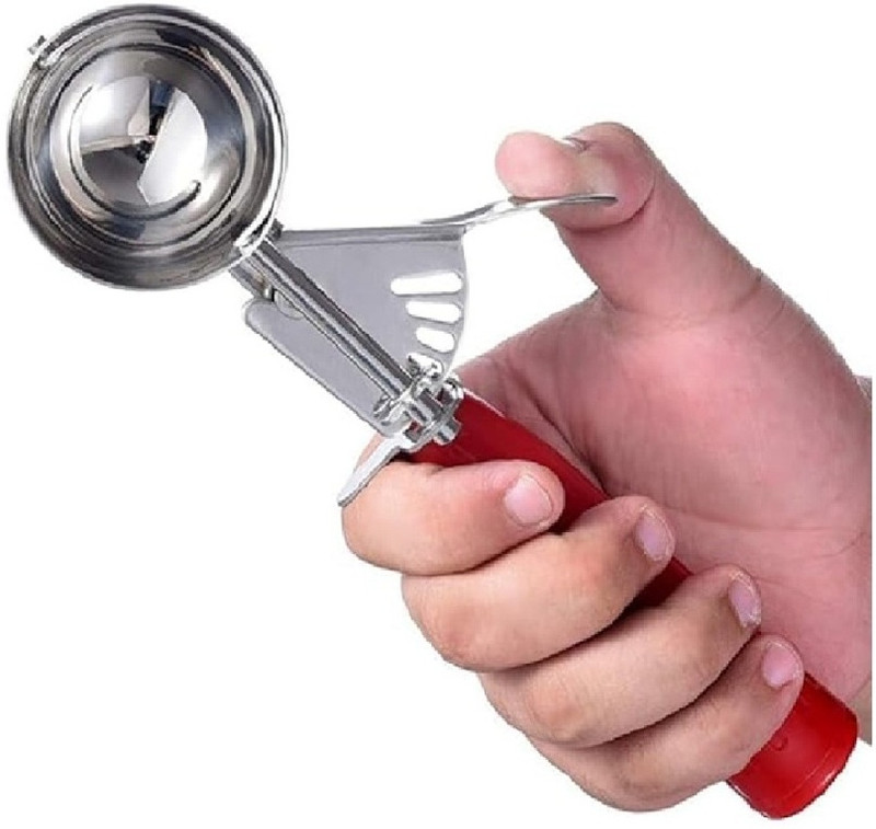 BLLUEX Stainless Steel Cookie Scoop for Baking Baller Meatball Spring Scoops A Stainless Steel Ice-cream Spoon(Pack of 1)