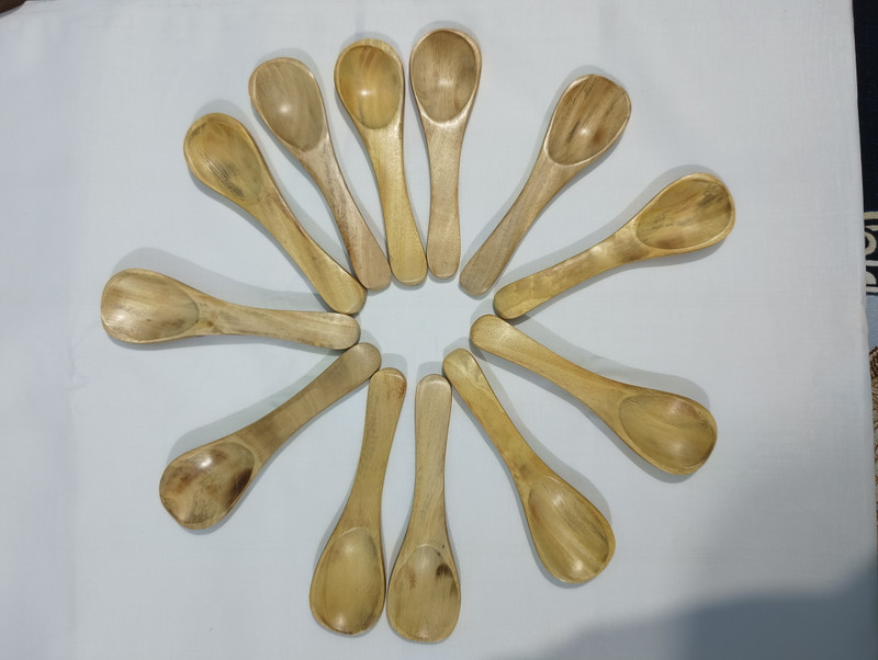 Z,N ART Creation pure wood spoon Wooden Measuring Spoon Set(Pack of 12)