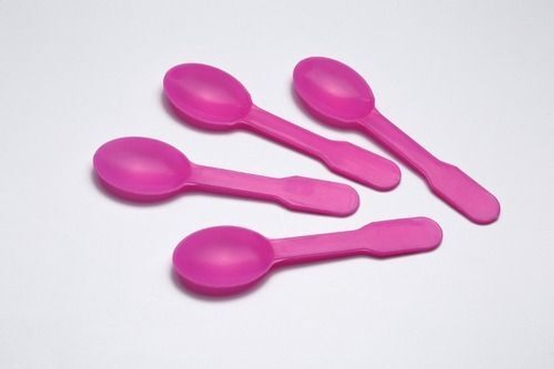 chromexpress Disposable Plastic Ice-cream Spoon Set(Pack of 100)