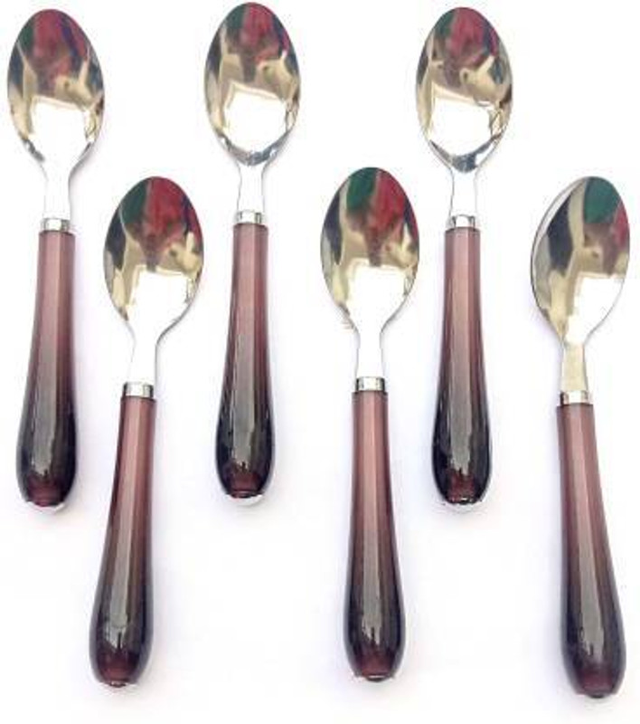JADEE 6 Crystal Spoon,Brown Stainless Steel, Steel Table Spoon(Pack of 1)