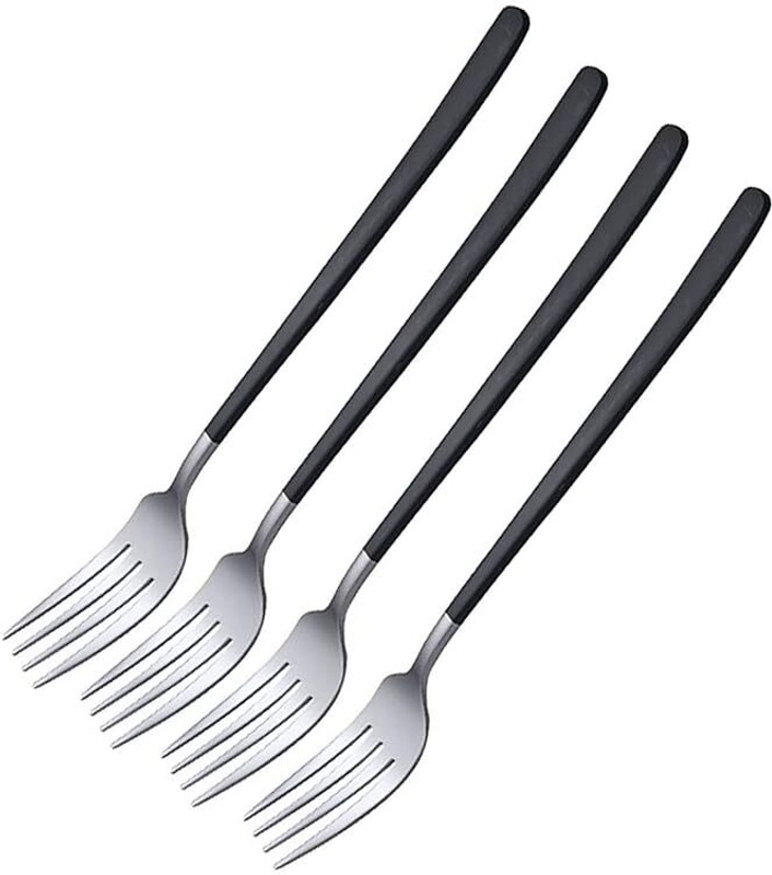 Vortipu Dinner Forks,Set Top Food Grade Stainless Steel Silverware Forks,Table Forks Stainless Steel Table Spoon Set(Pack of 4)
