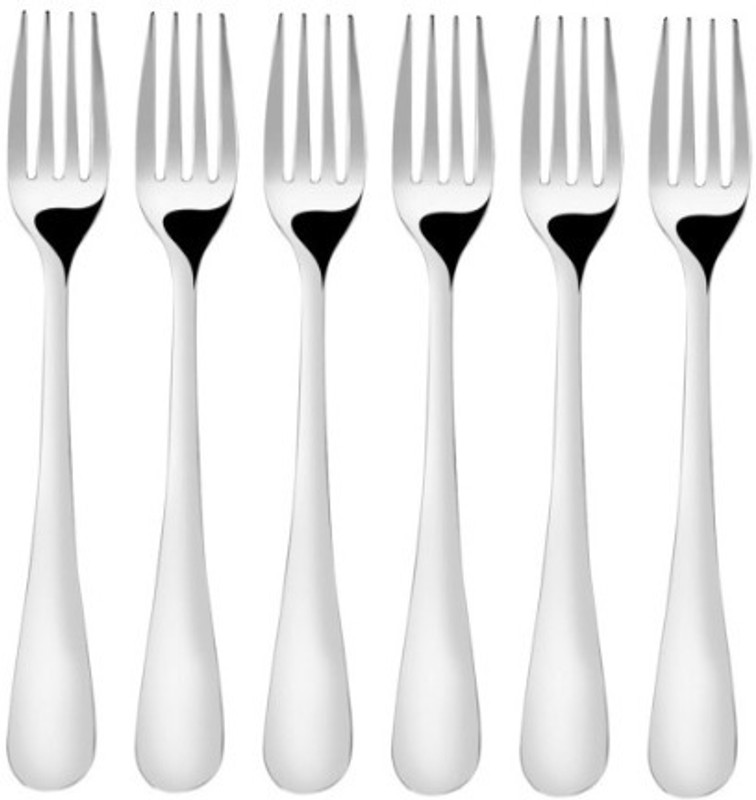 Fanqew Dinner fork HOME hotel ETC Disposable Stainless Steel Dessert Spoon Set(Pack of 6)