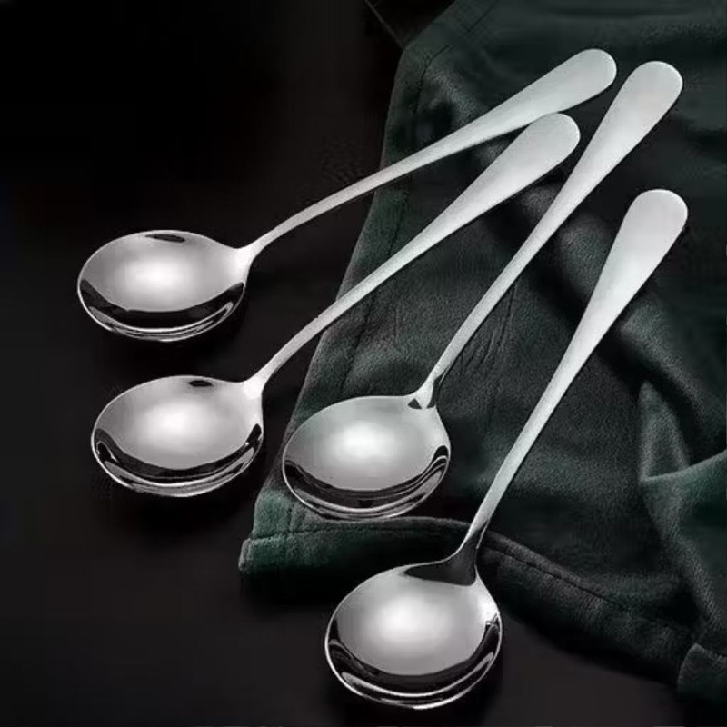 Vaa Dream Elegant Stainless Steel Soup Spoons Set of 4 Stainless Steel Soup Spoon Set(Pack of 4)