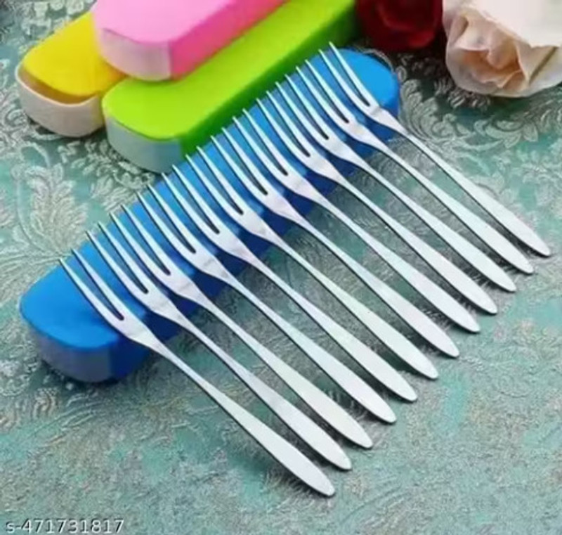 Destroyer Vasudev Premium Fruit Fork Set of 12 For Every Kitchen Stainless Steel Measuring Spoon Set(Pack of 12)