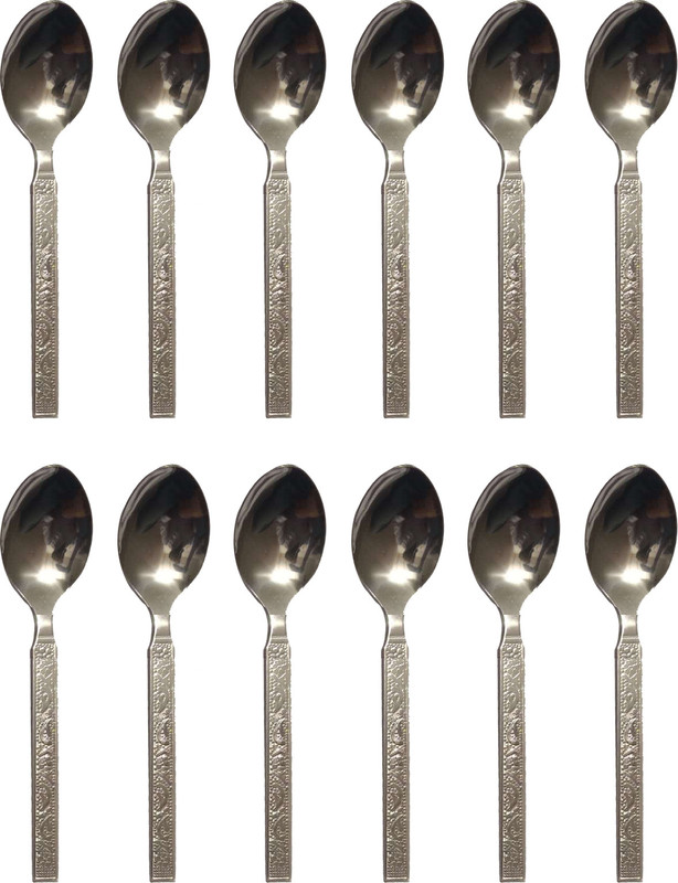 Fuchan Exotic Table Spoon with design Stainless Steel Table Spoon Set(Pack of 12)