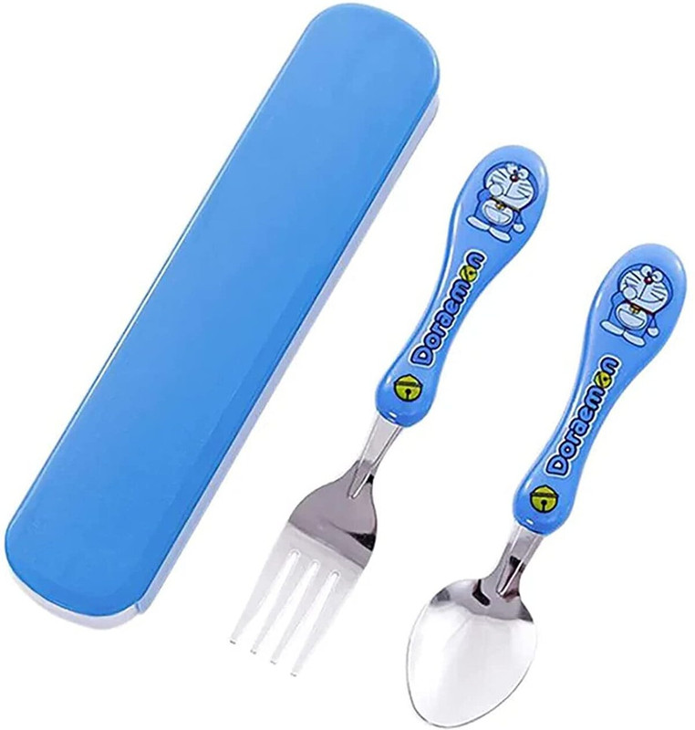 MARSRTH Travel Camping Utensil Silverware Children Forks Spoon Set Disposable Stainless Steel, Plastic Measuring Spoon(Pack of 1)