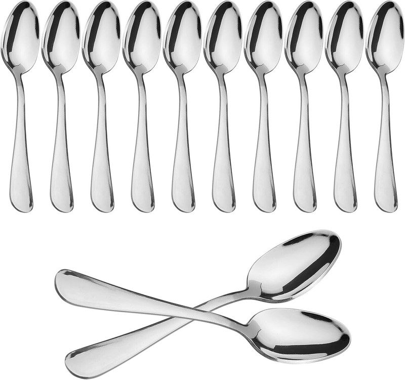 MELUDI Stainless Steel Tea Spoon, Disposable Stainless Steel Tea Spoon Set(Pack of 4)