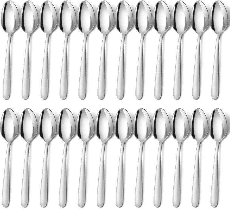 DINEZAAR Baby Spoon Set | Kids Feeding Spoon | Smooth Edge Toddler Spoon for Baby Food Stainless Steel Measuring Spoon, Dessert Spoon Set(Pack of 12)