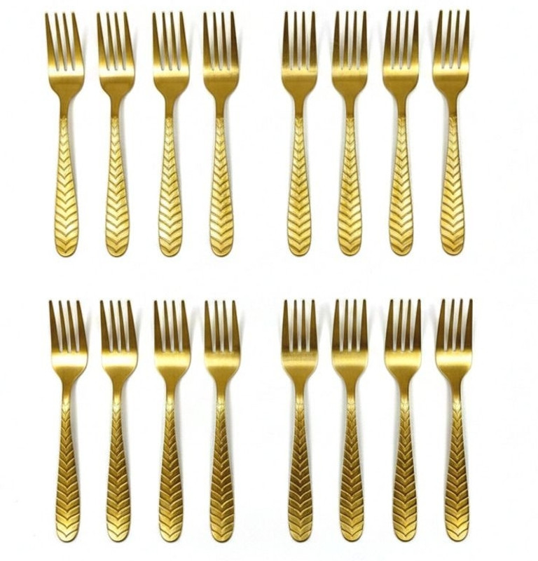 Indara high quality Steel Indara stylish Steel fork 12ps set Steel, Stainless Steel Soup Spoon Set(Pack of 12)