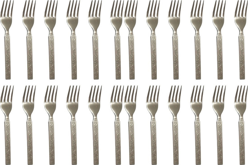 JSI MART Stainless Steel Dinner Fork(SET OF 24) Steel Table Spoon Set(Pack of 24)