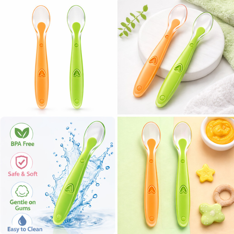 THAPA Spoon Plastic Olive Spoon Set(Pack of 2)