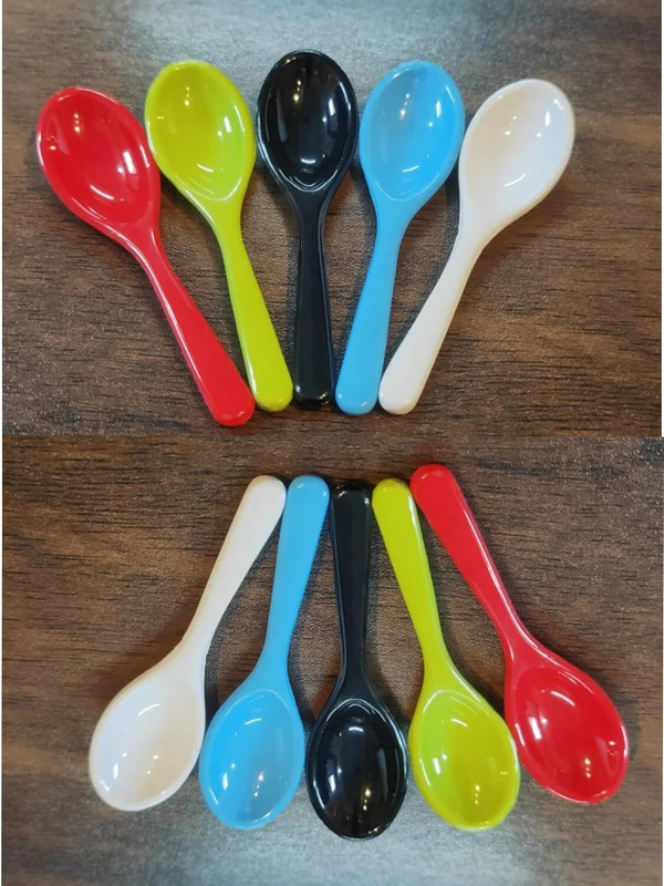PuthaK Spice Mini Spoons Masala Box Spoon Set of 10 Pcs Size 3 Inches Melamine Tea Spoon Set(Pack of 10)