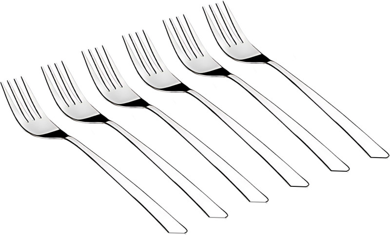 Givni Mart Premium Stainless Steel Fork Spoon T775 Stainless Steel Serving Fork Set(Pack of 6)