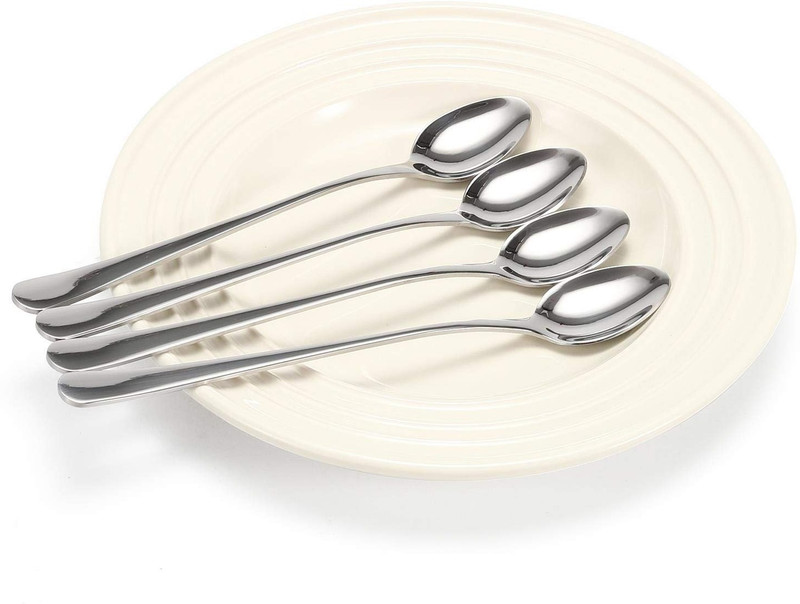 Rasoighar Long Handle Spoon , Food Grade Stainless Steel (Pack of 8) Stainless Steel Measuring Spoon Set(Pack of 8)